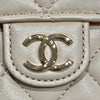 CHANEL 香奈兒 AS2431 MINI CLASSIC FLAP BAG WITH HANDLE 迷你手提翻蓋包 羊皮 淺米色 淺金釦