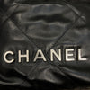CHANEL 香奈兒 22 MINI 流浪側背包 亮面小牛皮 黑色 銀釦