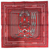 HERMES 愛馬仕 GRAND TRALALA BANDANA 55 絲巾 絲綢 紅色