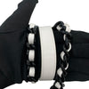 CHANEL 香奈兒  AS2302 CHAIN WITH FLAP BAG 20 熊貓翻蓋包 荔枝牛皮 白色 黑釦