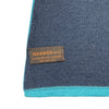 HERMES 愛馬仕 雙面圍巾 CASHMERE 100% 藍色系