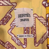 HERMES 愛馬仕 印花兩用短外套 尼龍混紡 黃色系 EU38