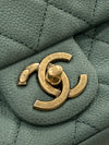 CHANEL 香奈兒 A67622 2013C Crown Flap CC Crown 系列  肩背包 荔枝牛皮 綠色 金釦