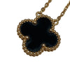VAN CLEEF & ARPELS 梵克雅寶 VINTAGE ALHAMBRA PENDANT NECKLACE 縞瑪瑙四葉草項鍊 18K金 瑪瑙