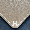 HERMES 愛馬仕  H Sellier 短夾 Evercolor 牛皮  大象灰 銀釦