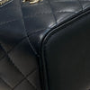 CHANEL 香奈兒 MINI VANITY 迷你珍珠鏈條化妝箱包 皮革 黑色 淺金釦