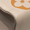 LOUIS VUITTON 路易威登 OnTheGo 壓紋托特包 米白 金釦