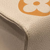 LOUIS VUITTON 路易威登 OnTheGo 壓紋托特包 米白 金釦