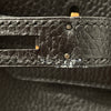 HERMES 愛馬仕 柏金包 手提包  BIRKIN35 皮革 黑 金釦