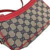 GUCCI 古馳 154432 麻將包 帆布 老花 紅色/深藍色