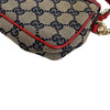 GUCCI 古馳 154432 麻將包 帆布 老花 紅色/深藍色