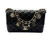 CHANEL 香奈兒 AS2326 COCO 20 肩背包 羊皮 黑色 金釦