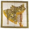 HERMES 愛馬仕 CARRE 90 SELLE DES STEPPES 馬鞍絲巾 絲綢 黃色系