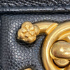 CHANEL 香奈兒 Ado 荔枝牛皮 背包 黑色 金釦