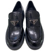 PRADA 普拉達 1D246M CHOCOLATE BRUSHED LEATHER LOAFERS 樂福鞋 拋光皮革 黑色