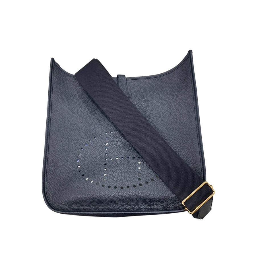 HERMES 愛馬仕 EVELYNE III 29 TC皮 黑色 金釦