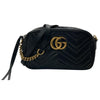 GUCCI 古馳 447632 GG Marmont Medium 羊皮 相機包 斜背包 黑色 金釦