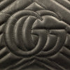 GUCCI 古馳 447632 GG Marmont Medium 羊皮 相機包 斜背包 黑色 金釦