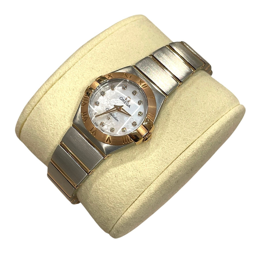 OMEGA 歐米茄 123.20.24.60.55.01 CONSTELLATION 星座系列 石英腕表 SS 25mm 鑽石 珍珠貝母盤面