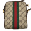 GUCCI 古馳 598127 Gucci Ophidia GG PVC帆布 相機包 斜背包 卡其色老花 金釦