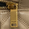 SAINT LAURENT 聖羅蘭 80'S VANITY BAG 魚子醬皮 斜背包 奶茶色 金釦