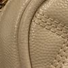 SAINT LAURENT 聖羅蘭 80'S VANITY BAG 魚子醬皮 斜背包 奶茶色 金釦