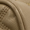 SAINT LAURENT 聖羅蘭 80'S VANITY BAG 魚子醬皮 斜背包 奶茶色 金釦