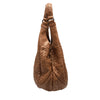BOTTEGA VENETA 葆蝶嘉 INTRECCIATO MEDIUM CAMPANA SHOULDER BAG 中號編織坎帕納包 牛皮 金棕色 黑釦