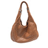 BOTTEGA VENETA 葆蝶嘉 INTRECCIATO MEDIUM CAMPANA SHOULDER BAG 中號編織坎帕納包 牛皮 金棕色 黑釦
