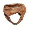 BOTTEGA VENETA 葆蝶嘉 INTRECCIATO MEDIUM CAMPANA SHOULDER BAG 中號編織坎帕納包 牛皮 金棕色 黑釦