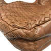 BOTTEGA VENETA 葆蝶嘉 INTRECCIATO MEDIUM CAMPANA SHOULDER BAG 中號編織坎帕納包 牛皮 金棕色 黑釦