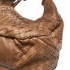 BOTTEGA VENETA 葆蝶嘉 INTRECCIATO MEDIUM CAMPANA SHOULDER BAG 中號編織坎帕納包 牛皮 金棕色 黑釦