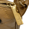 CHANEL 香奈兒 A22476 Pre-Owned 2003 CC 荔枝牛皮 肩背包 奶茶色 金釦
