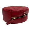 CHANEL 香奈兒 AP0245 MATELASSE ROUND MINI 圓餅包 荔枝皮 紅色 金釦