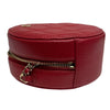 CHANEL 香奈兒 AP0245 MATELASSE ROUND MINI 圓餅包 荔枝皮 紅色 金釦