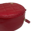 CHANEL 香奈兒 AP0245 MATELASSE ROUND MINI 圓餅包 荔枝皮 紅色 金釦