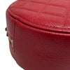 CHANEL 香奈兒 AP0245 MATELASSE ROUND MINI 圓餅包 荔枝皮 紅色 金釦