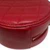 CHANEL 香奈兒 AP0245 MATELASSE ROUND MINI 圓餅包 荔枝皮 紅色 金釦