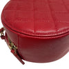 CHANEL 香奈兒 AP0245 MATELASSE ROUND MINI 圓餅包 荔枝皮 紅色 金釦
