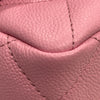 CHANEL 香奈兒 肩背包 心形調節釦 CF18 荔枝牛皮 粉色 金釦