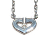 CARTIER 卡地亞 C HEART DIAMOND NECKLACE 心形單鑽白金項鍊 18K白金 鑽石