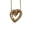 TIFFANY & CO. 蒂芬尼 PINCHED HEART DIAMOND NECKLACE 帕洛瑪·畢卡索系列 傾心扭結心鑲鑽項鍊 18K黃金 鑽石