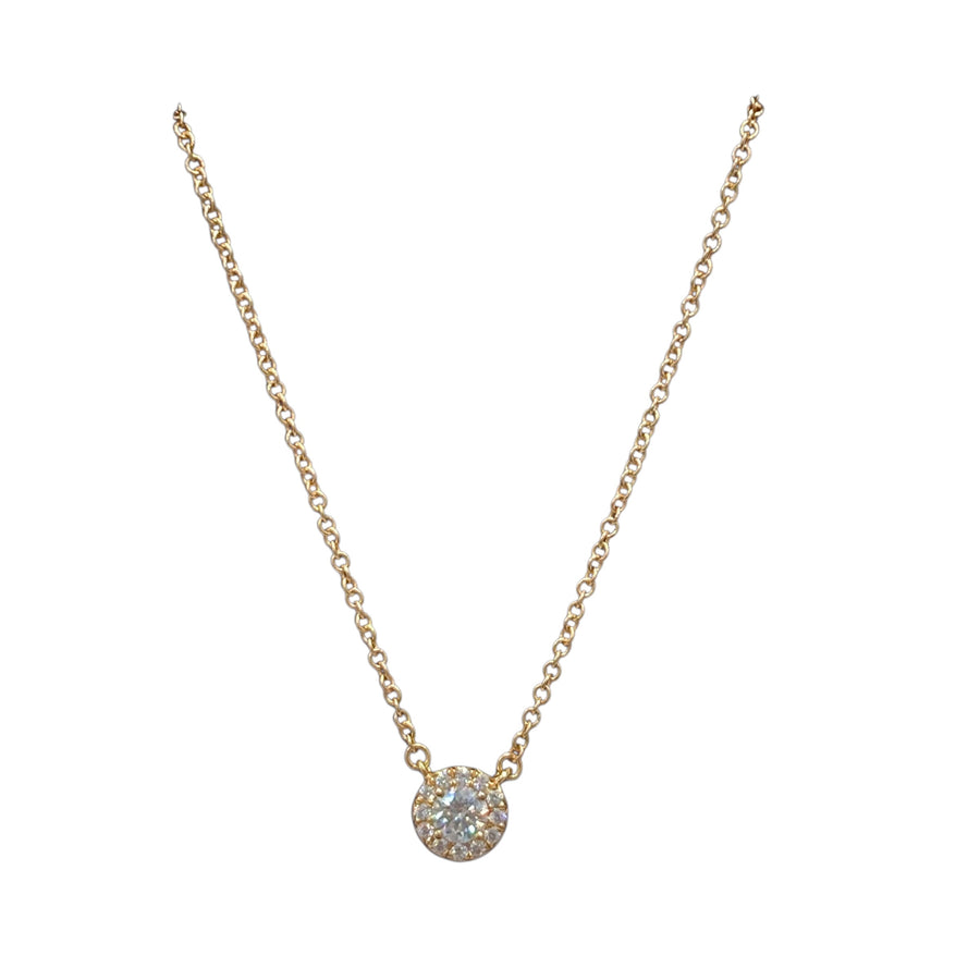 TIFFANY&CO. 蒂芙尼 鑽石項鍊 K18YG 1.92g 0.2ct