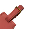 HERMES 愛馬仕 Clochette 皮革 吊牌 粉紅色 金釦