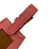 HERMES 愛馬仕 Clochette 皮革 吊牌 粉紅色 金釦