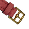 HERMES 愛馬仕 Clochette 皮革 吊牌 粉紅色 金釦