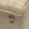 DIOR 迪奧 MINI LADY DIOR 白色 羊皮 淡金色