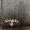 CHANEL 香奈兒 AP0229 經典菱格紋三折零錢短夾 羊皮 黑色 銀釦