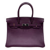 HERMES 愛馬仕 BIRKIN 30 柏金包 紫色 銀釦