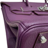 HERMES 愛馬仕 BIRKIN 30 柏金包 紫色 銀釦